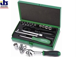 Набор головок 1/4&quot; 4-13мм 6гр. 17пр. метал.кейс TOPTUL (GCAD1702)