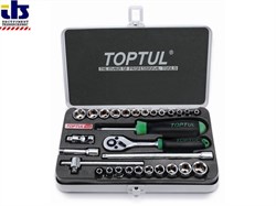 Набор головок 1/4&quot; 4-14мм 3/16&quot;-9/16&quot; 6гр. 29пр. метал.кейс PROLINE TOPTUL (GCAD2902)