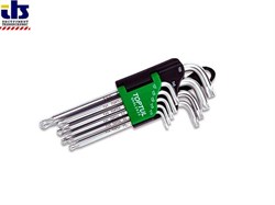 Набор ключей Torx T10-Т50 9шт длинных, с отверстием и шариком TOPTUL (GAAL0925)