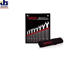 Набор ключей комбинир. 8-22 мм 15&#176; Pro-Line 8 шт в сумке (цвет: чёрный) TOPTUL (GPCW0801)