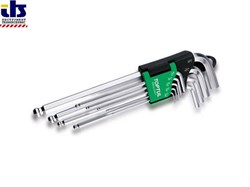 Набор ключей шестигр. 1/16&quot;-3/8&quot; 9шт длин.с шар. TOPTUL (GBAL0901)