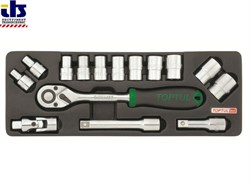 Набор-сет головок 1/2&quot; 8-24мм 6гр. 15предм. TOPTUL (GCAT1502)