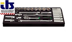 Набор-сет головок 3/8&quot; 35пр. 434х176мм TOPTUL (GTB35030)