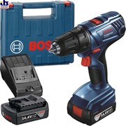 Аккум. дрель-шуруповерт BOSCH GSR 140-LI в чем. (14.4 В, 2 акк., 1.5 А/ч Li-Ion, 2 скор., 50 Нм, шурупы до 8 мм) (06019F8000)
