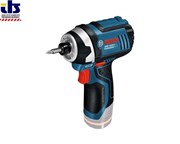 BOSCH GDR 12V-105 SOLO Гайковерт ударный аккумуляторный (без аккумуляторов) момент- 105 Нм, 0-2600 об/мин, патрон-1/4&quot;, винты-М4-M12 картон с вкладышем для L-boxx