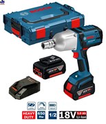 Гайковерт аккумуляторный BOSCH GDS 18 V-LI HT Professional (06019B130A)