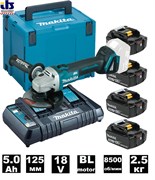 Угловая шлифмашина аккумуляторная Makita DGA504ZXC (DGA 504 ZXC) (199227-8)