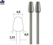 ФРЕЗА ТВЕРДОСПЛАВНАЯ (2 шт) ?4/6мм (хвостовик ?2,35мм. Вольфрам-ванадиевые фрезы. Высокоточная нарезка и полная соосность - большой срок службы. Для работ по мягкой и твердой древесине, цветным и драгметаллам, пластику, гипсу. Идеальны для фрезерования, ф