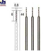 СВЕРЛО ТВЕРДОСПЛАВНОЕ 0,8 мм (3 шт) (хвостовик ?2,35мм. Спиральные сверла из быстрорежущей стали. Высокая твердость и долговечность. Для работ по металлам, цветным металлам, печатным платам, пластику, по дереву)