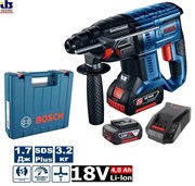 BOSCH GBH 180-LI Перфоратор БЕСЩЕТОЧНЫЙ (1*4.0 Ah + зарядное GAL 18V-40, в ЧЕМОДАНЕ, 2.0 Дж, вес 2.6 кг.,0611911022)