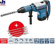 Перфоратор GBH 12-52 DV Professional BOSCH + 4 зубила RTec [0615990J8R]