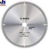 Диск пильный 305х30мм 100 зуб. по дереву OPTILINE ECO WOOD BOSCH (твердоспл. зуб) [2608641797]