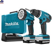 MAKITA DF347DWLE Шуруповерт + фонарь (14.4V, 2 ак *1.5Ah, 30Нм, 2 скор)