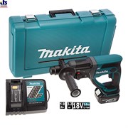 MAKITA DHR202RF Перфоратор аккумуляторный (18.0 В, 1 акк., 3.0 А/ч Li-Ion, 1.9 Дж, вес 3.5 кг)