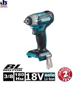 MAKITA DTW 180 Z Гайковерт ударный (18.0 В, БЕЗ АККУМУЛЯТОРА, 1 скор., 180 Нм, шурупы до 13 мм)