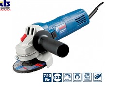 BOSCH GWS 750 S Углошлифмашина (750 Вт, 125 мм, 2800-11000 об/мин, вес 1.3 кг)(0601394121)