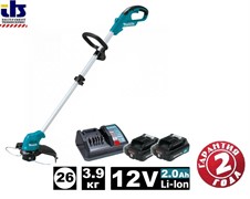 Электрокоса Makita UR100DWAEX (10.8/12В, 2х2Ач, 26см, пластиковые ножи,прям штанга,3.9кг, рук-ка-петля) (UR 100 DWAEX)