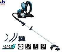 Бензокоса ранцевая Makita EM4350RH (4х-тактн, 43см3, 1.5кВт, EasyStart, запуск со спины, тбак-0.8л,12.1кг, нож, леска, рук-петля) (EM 4350 RH)