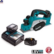 Рубанок Makita DKP180RFE (акумуляторный,18В,Li-ion,14000об\м,ширина-82мм,глуб-2мм,3.4кг,парал упор,2х3,0АчLi-ion) (DKP 180 RFE) 
