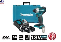 MAKITA DTW180RFE Гайковерт ударный в чем. (18.0 В, 2*3.0 Ah, квадрат 3/8 &quot;, 180 Нм, вес 1.2 кг)