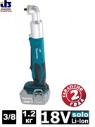 Угловой аккумуляторный ударный шуруповерт Makita DTL063Z (18 В Li-ion,0-3000у/м, 0-2000 об/мин, 3/8 9.5 mm,60Нм,1.2кг,кор, б\ак и з\у) (DTL 063 Z)