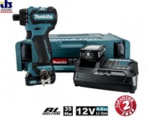Дрель-шуруповерт аккумуляторная Makita DF032DWME (б\щ,12В,2х4Ач Li-ion,6-ти гр1\4&quot;,0-450\0-1500\м,35\21Нм,0.87кг,чем,подсв) (DF 032 DWME)
