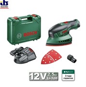 Мультишлифмашина акумуляторная EasySander 12 (12В / 1*2.5 Ah / Кейс), BOSCH