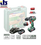 Шуруповерт аккумуляторный BOSCH AdvancedDrill 18 (2*2,5Ah / Кейс) (06039B5006)