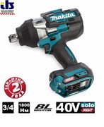 Аккум. ударный гайковерт MAKITA TW 001 GZ (40.0 В, посадочн. квадрат 3/4 &quot;, 1800 Нм, вес 3.9 кг)