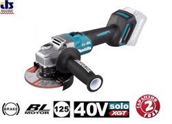 MAKITA GA005GZ SOLO Углошлифовальная машина (XGT 40V, 125 мм, 8500 об/мин, XPT, AFT, слайдер)