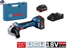 Аккум. углошлифмашина BOSCH GWS 180-LI в чем. (18.0 В, 2 акк., 4.0 А/ч, Li-Ion, диск 125х22.0 мм, 06019H9021)