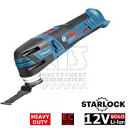 BOSCH GOP 12V-28 SOLO Мультишлифмашина (без аккумуляторов, 12V Li-on, бесщеточный двигатель, угол колебаний 2.8°, 5000 - 20000 об/мин, 06018B5001) 
