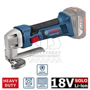 BOSCH GSC 18V-16 SOLO Ножницы по металлу аккумуляторные 18V (без аккумулятора и зарядного устр-ва, мощность 700 Вт, рез 1.6 мм, вес 1.5 кг., 0601926200)