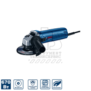 BOSCH GWS 670  Углошлифмашина в коробке (670 Вт, диск 125 мм, 12000 об/мин, 1.6 кг, 0601375606)