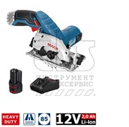 Циркулярная пила  GKS 12V-26  аккумуляторная  (1*2,0Ah / Коробка), BOSCH