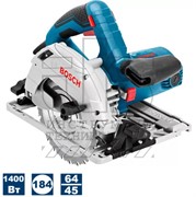 Дисковая пила BOSCH  GKS 140 Professional (184*20 мм, 6200 об/мин, пропил 64 мм Eco for wood 184мм, 20/16мм, 24T)(06016B3020)