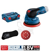 BOSCH GEX 18V-125 SOLO Эксцентриковая шлифмашина 18V, система пылеудаления Click&amp;Clean, коробка 18V, диск 125 мм, 6000-10000 об/мин шлифлист C430, P120, 1x пылесборник