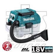 Пылесос ак,18В,Li-ion,BL-мотор, 1400л\м,64мбар,7.5л,4.2кг, 2 скорости, сух/влаж., плоская и щелевая насадки, кор,б\акк и з\у