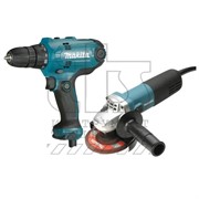 MAKITA DK0121 Набор инструментов (DF0300+GA5030) Сетевой шуруповрт (320Вт, 56 нМ)+УШМ (720Вт-125мм)