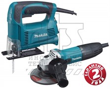 MAKITA DK0122 Набор инструментов (4326 + GA5030) Лобзик (450 Вт,65мм) + УШМ (720Вт,125мм)