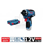 BOSCH GSR 12V-35 HX SOLO Шуруповерт без патрона, BlMotor, держатель бит 1/4&quot;, в чемодане L-Boxx 12V, 35 Нм, 0-460/0-1750 об/мин
