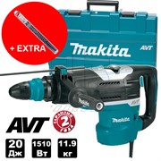 Перфоратор SDS-max HR5212CA2+Набор буров SDS-MAX ZENTRO (P-52869) 2шт. (22х520мм28х570мм), MAKITA