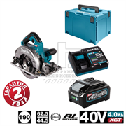 XGT Циркулярная пила  HS004GM101 аккумуляторная (40V / 190мм / 1*4,0Ah+DC40RA), MAKITA