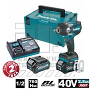 XGT_Гайковерт  TW007GD201  аккумуляторный  (40V / 2*4,0Ah+DC40RA / 760Nm_1/2&quot; / Makpac), MAKITA