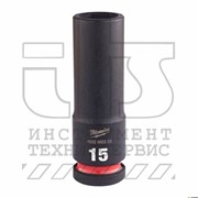 Головка ударная Shockwave  1/2&quot;  15 мм  (глубокая / NEW), MILWAUKEE