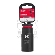 Головка ударная Shockwave  1/2&quot;  24 мм  (глубокая / NEW), MILWAUKEE