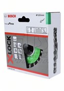 Щетка чашечная 75 мм X-Lock  (витая / Inox сталь 0,3 мм), BOSCH