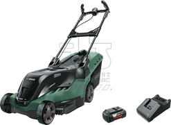 BOSCH AdvancedRotak 36-850 Газонокосилка аккум с двигателем ProSilence (36V, 1*6.0Ah) 36V, 1*6.0Ah, 44 см, 25-80мм, зарядка 80% за 144мин 1 аккумулятор 6.0Ah, зарядное устройство