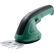 BOSCH EasyShear Ножницы садовые для травы (8 см) и кустов (12 см) аккумуляторные (встроен аккум) 3.6V, 1.5Ah,  2 ножа в комплекте (травы и кустов) нож для травы F016800588, Нож для кустов F016800589, Шнур USB (без адаптера)