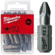 Бита Standart PZ3 25 мм (25шт), Milwaukee